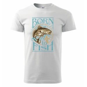 Rybářské tričko s potiskem Born to fish